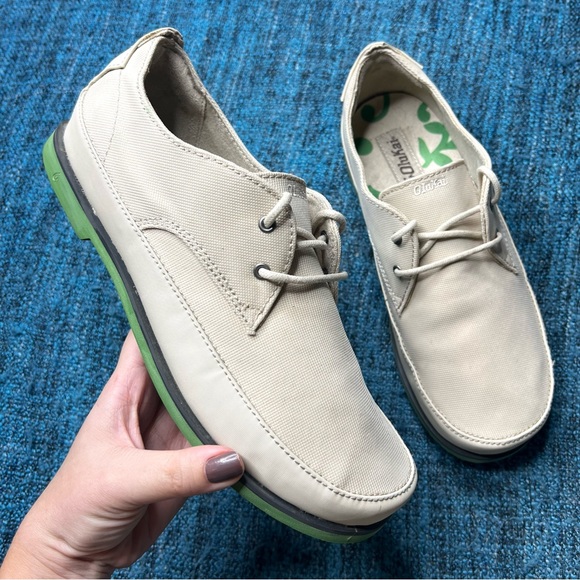 OluKai Other - Olukai Honolulu Lace Mesh Casual Shoes in Cream and Green Mens 8.5
